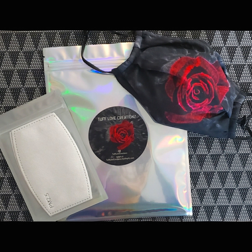*SOLD* Rosé Bae [face mask & 2 (5 layer) filters]